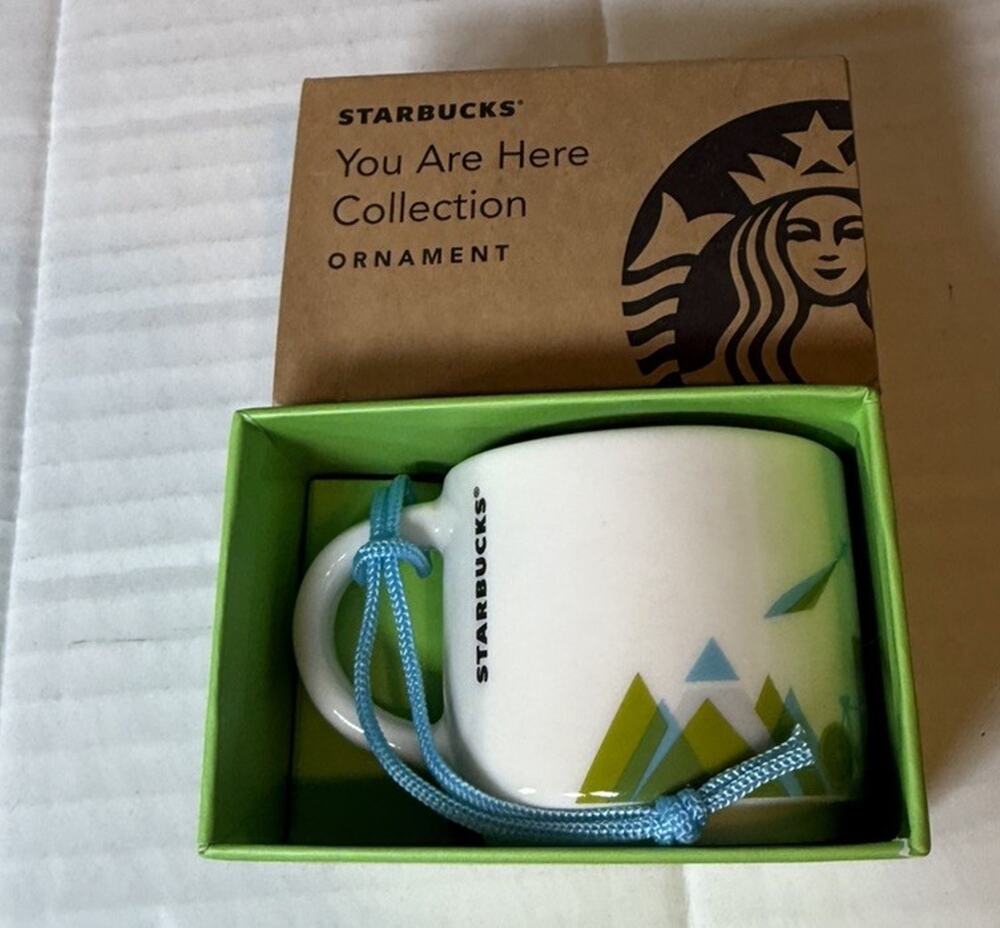 New Starbucks Seattle You Are Here Collection Ornament 2 oz Demitasse Mug 2016